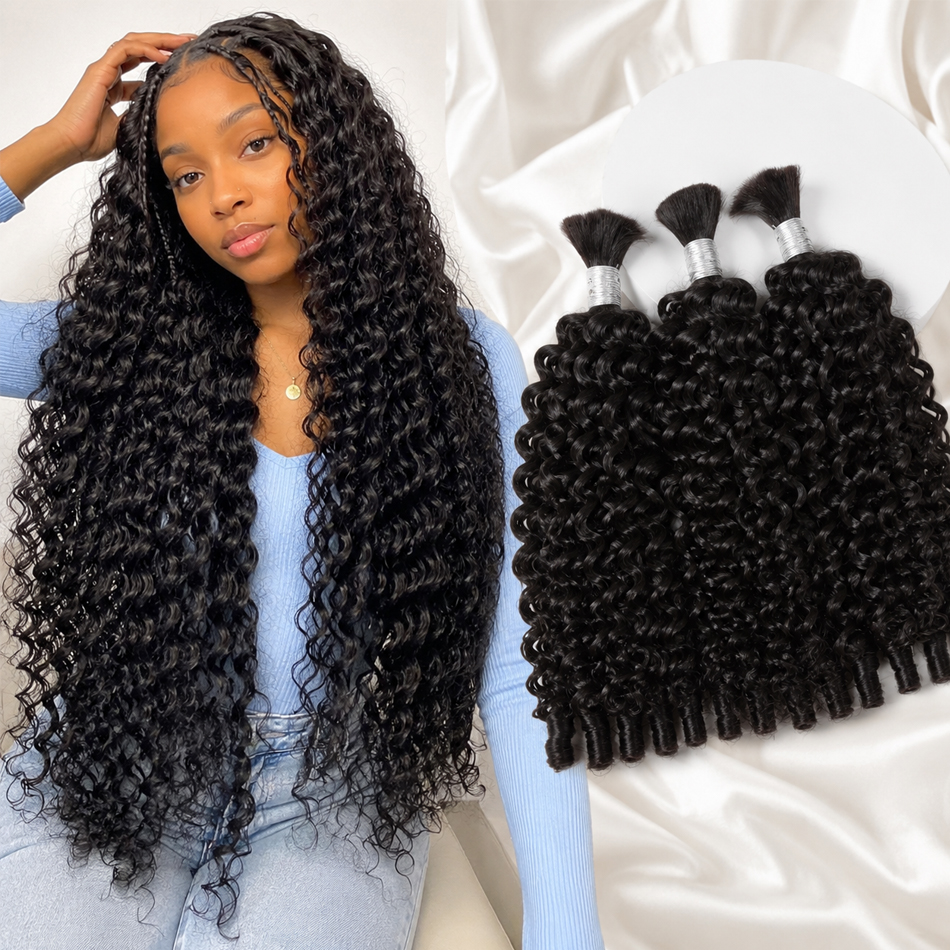 Hair Care Curly Hair - 16A Human Braiding Hair for Boho