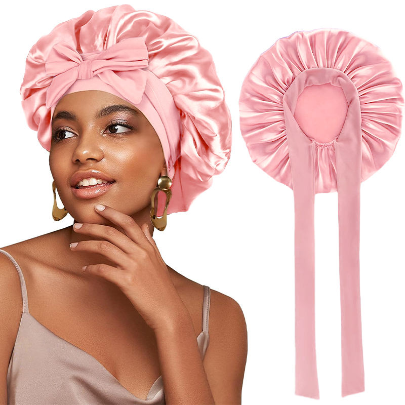 Hair Care Curly Hair - New Women Satin Bonnet Silky Sleep