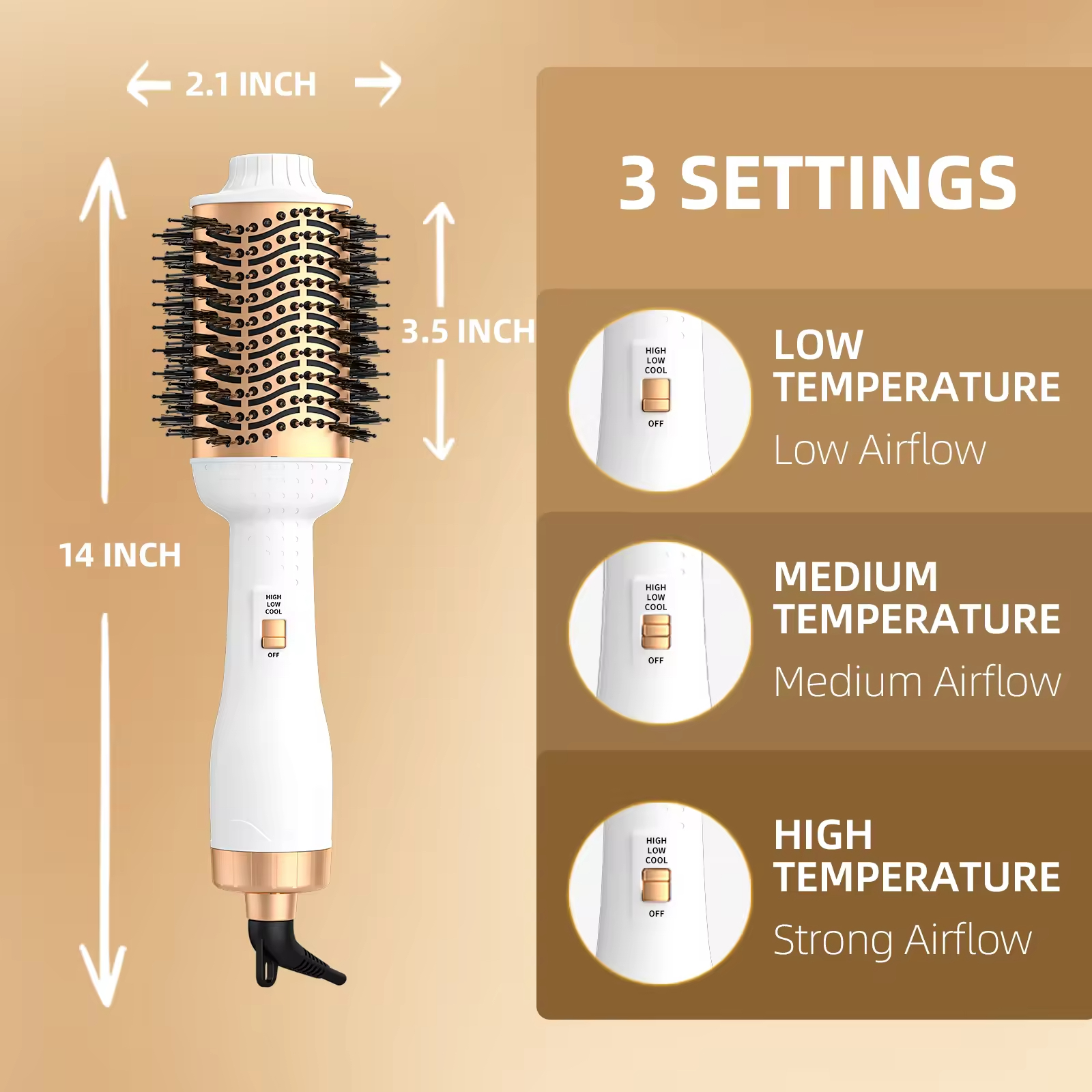 3-in-1 Hot Air Brush with Nega - Hair Care Curly Hair 리뷰 및 가격