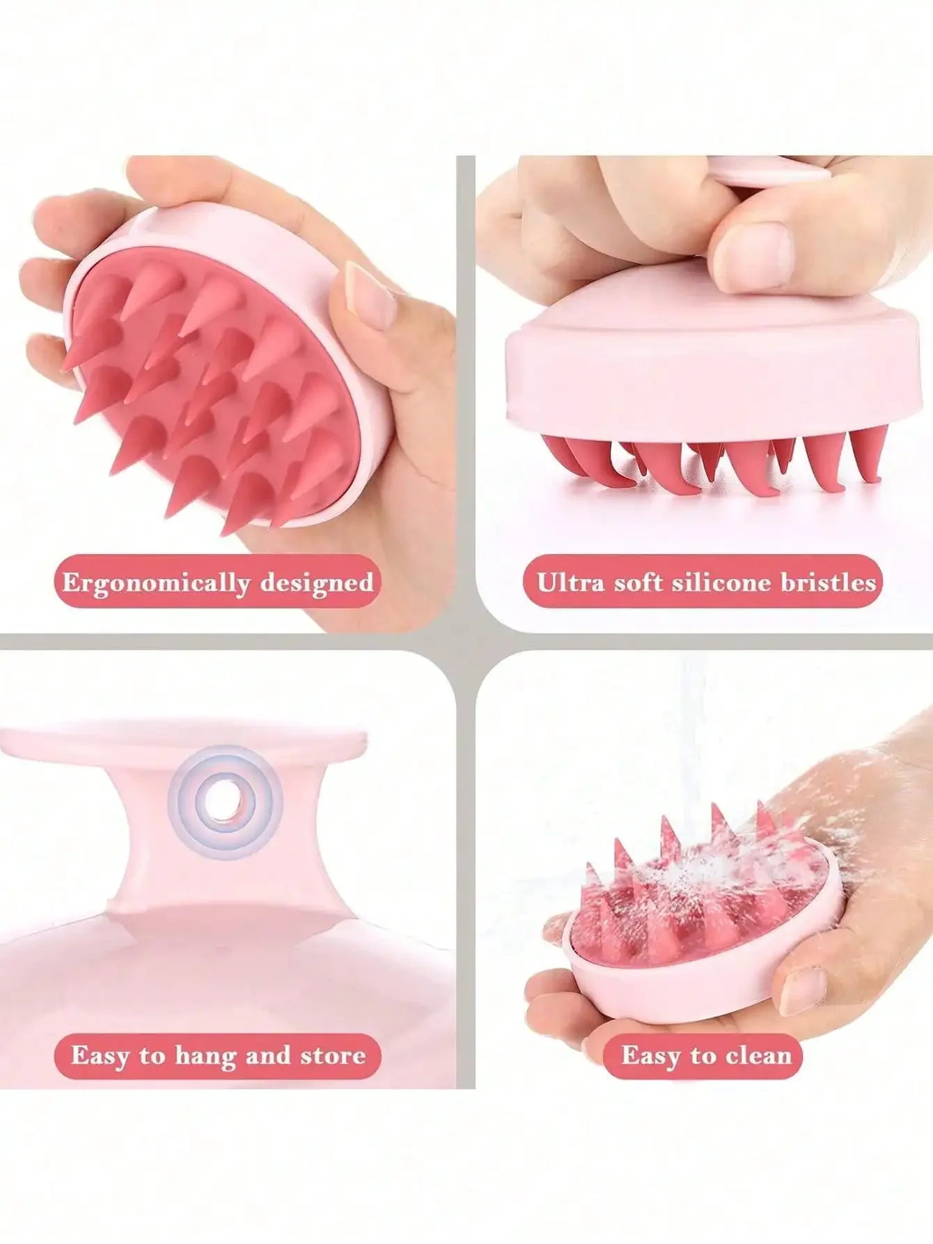1pc Soft Silicone Scalp Massag - Hair Care Curly Hair 리뷰 및 가격