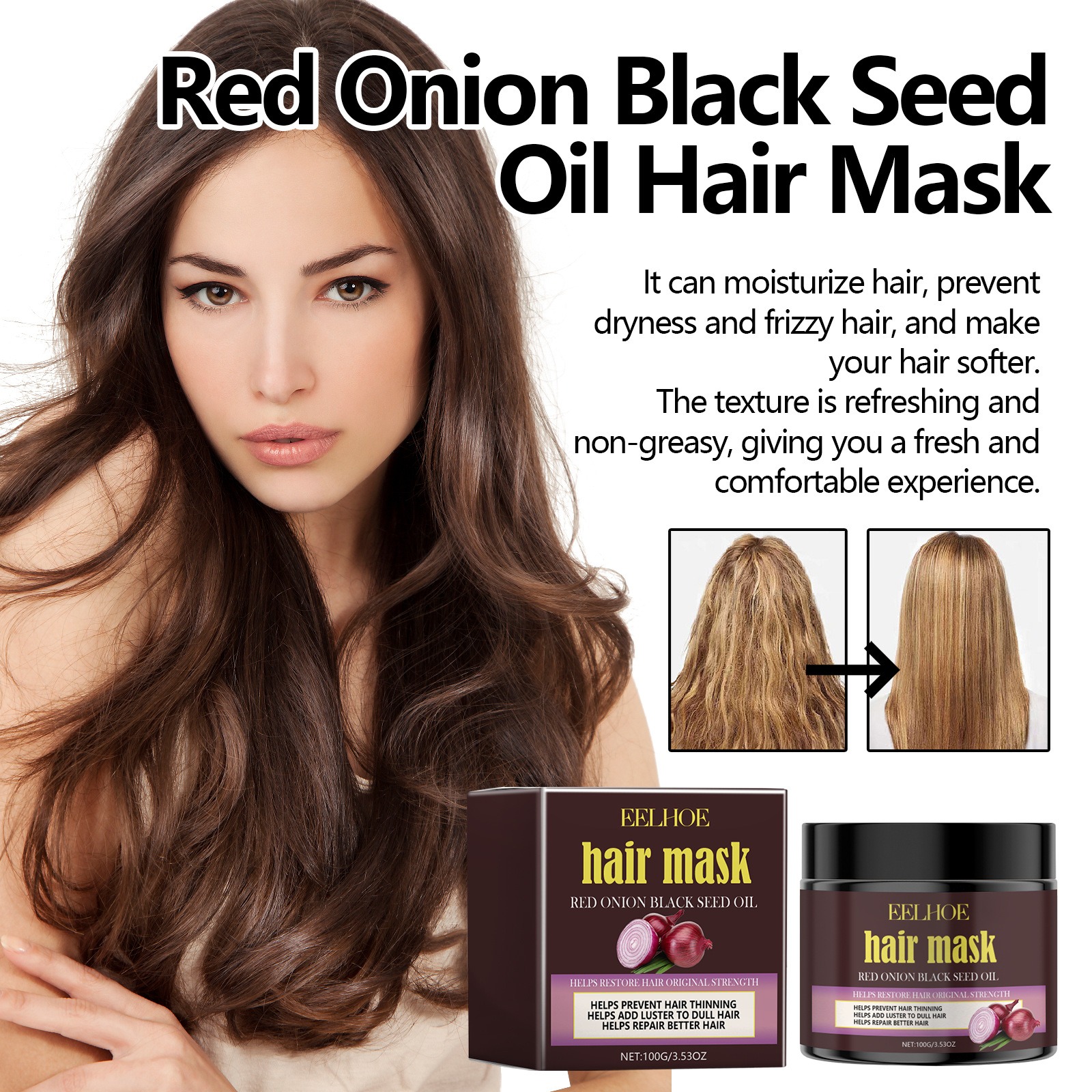 EELHOE Red Onion Black Seed Oi - Hair Care Curly Hair 리뷰 및 가격
