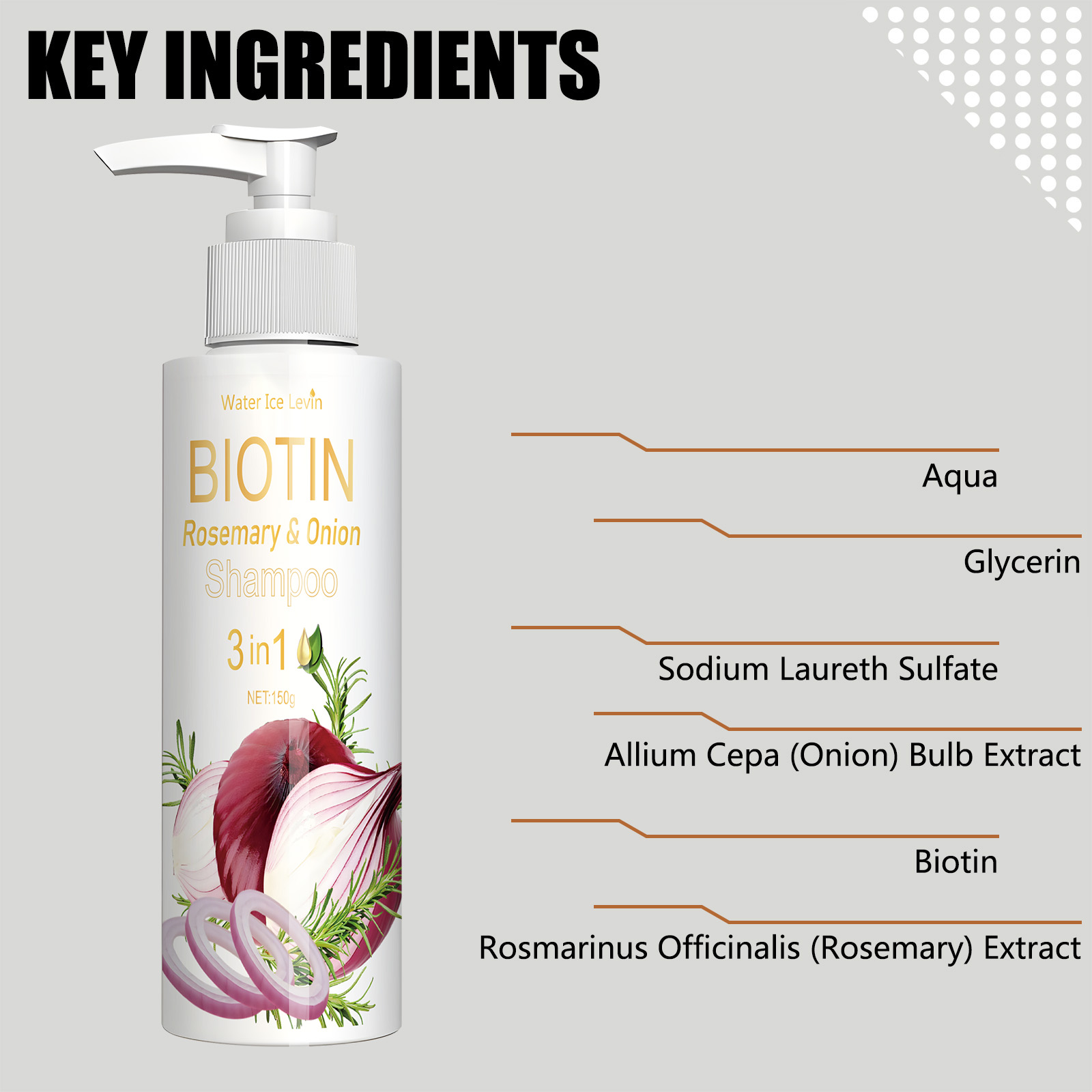 Biotin Rosemary & Onion 3 in 1 - Biotin Shampoo Thickening 리뷰 및 가격