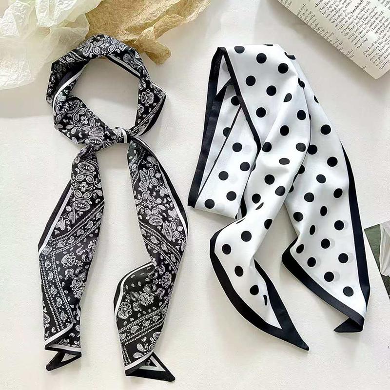 Dot Print Flower Silk Scarf Lo - Hair Care Brand 리뷰 및 가격