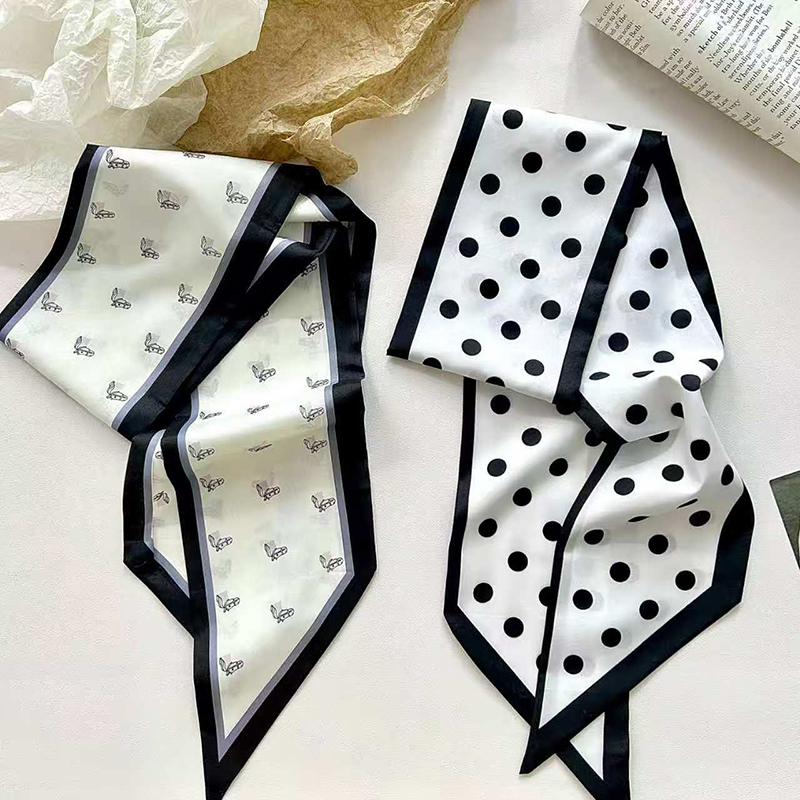 Dot Print Flower Silk Scarf Lo - Hair Care Brand 리뷰 및 가격