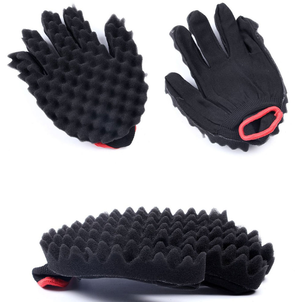 Black Curly Hair Sponge Gloves - Hair Care Curly Hair 리뷰 및 가격