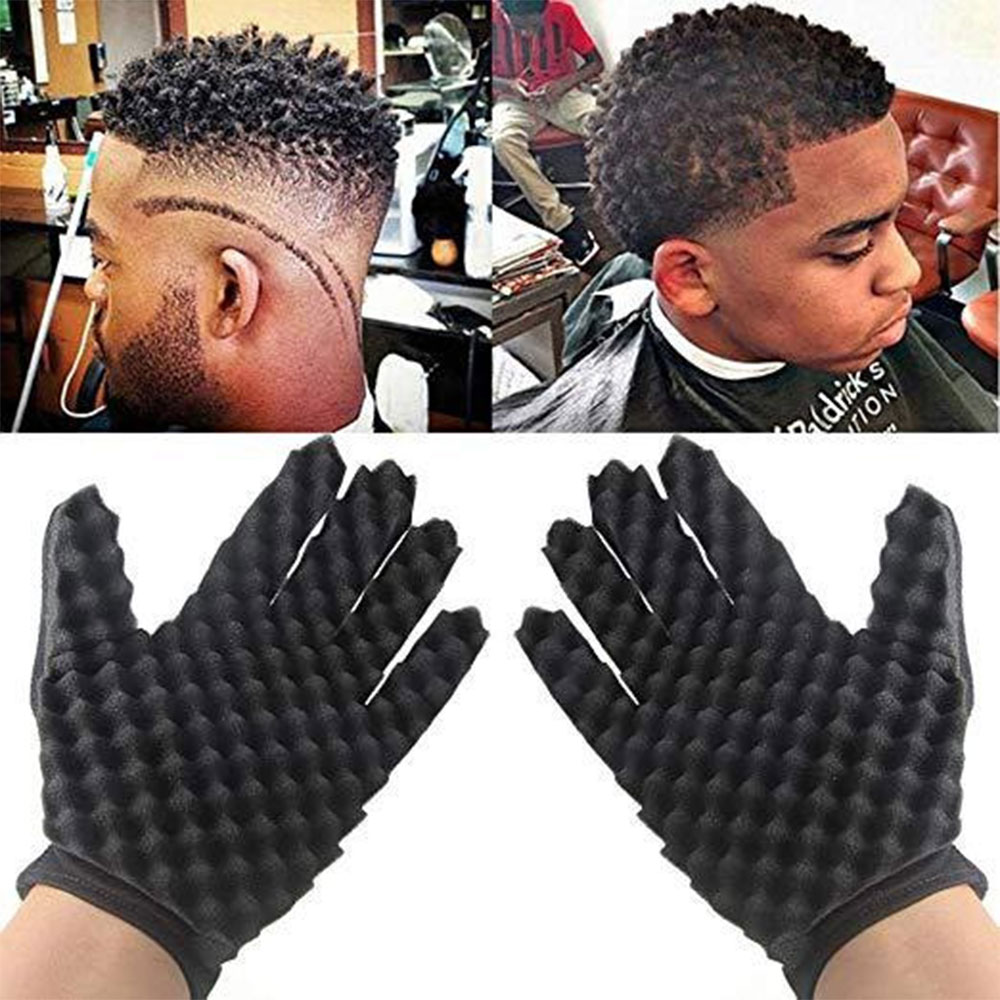 Black Curly Hair Sponge Gloves - Hair Care Curly Hair 리뷰 및 가격