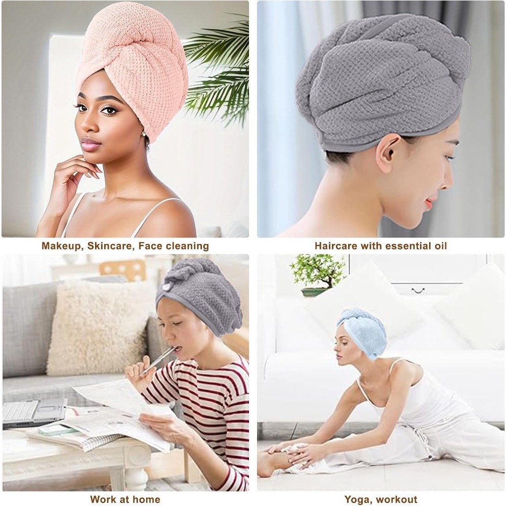 3 Pack Microfiber Hair Towel W - Hair Care Curly Hair 리뷰 및 가격