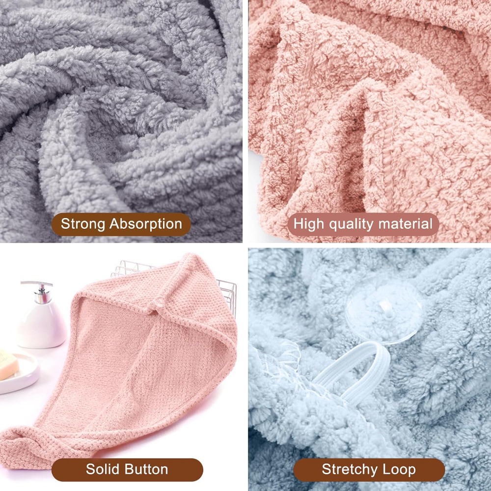 3 Pack Microfiber Hair Towel W - Hair Care Curly Hair 리뷰 및 가격