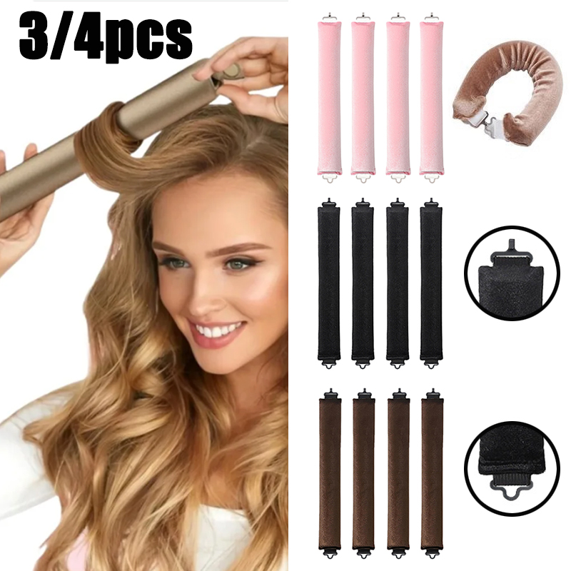 3/4pcs No Heat Hair Rollers He - Hair Care Curly Hair 리뷰 및 가격