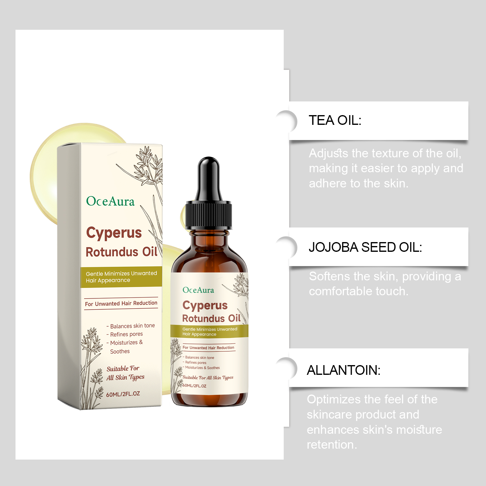 Cyperus Rotundus Hair Removal  - Hair Care Oil Serum 리뷰 및 가격